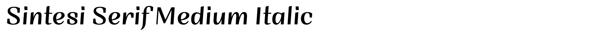 Sintesi Serif Medium Italic image